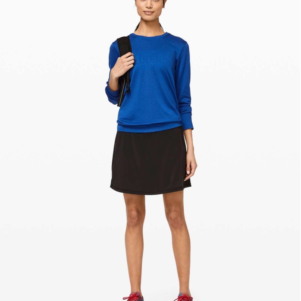 Black Lululemon Pace Rival Skirt *Extra Long 17"